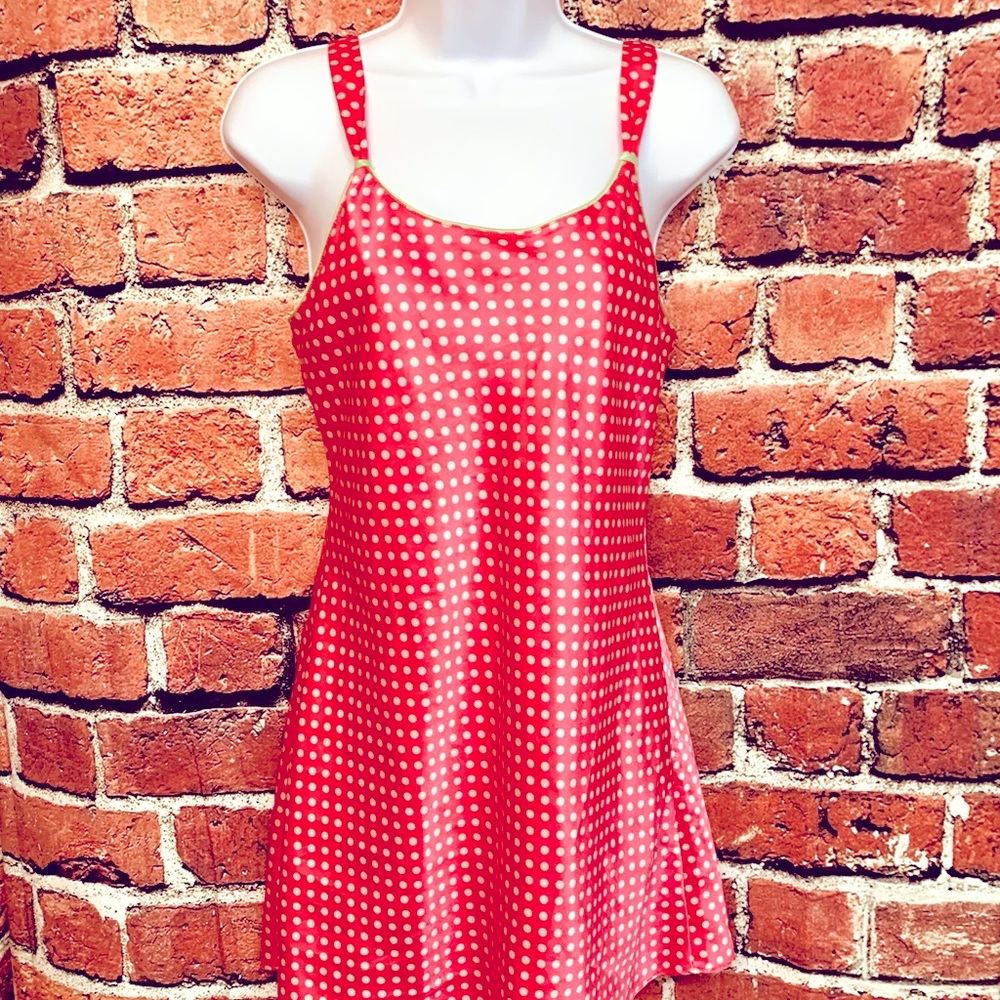 Tesoro Slip Dress Pink and white polka dot